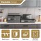 Sorbus Dinnerware Organizer for Platter Storage with Lid (Holds Service for 12) with Felt Protectors - 17 x 13 x 4